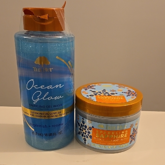 Tree Hut Ocean Glow Sparkling Gel Wash and Body Butter Bundle - Picture 1 of 6
